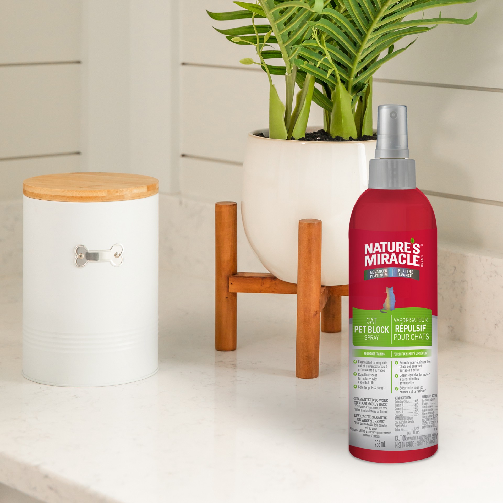 slide 8 of 10, Nature's Miracle Advanced Platinum Cat Pet Block Repellent Spray, 16 Ounces, Indoor Training Aid for Cats, 0.63 lb