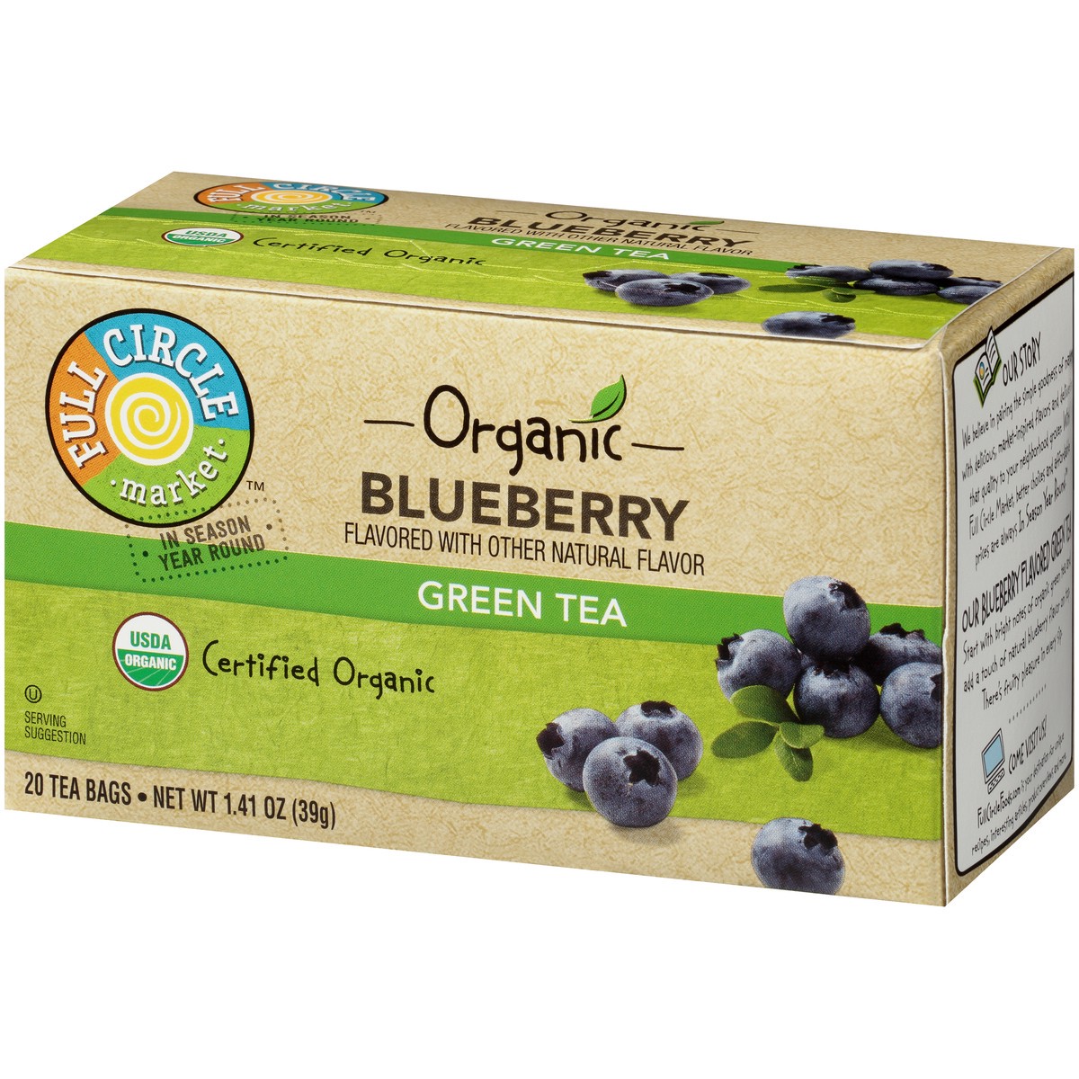 slide 8 of 9, Full Circle Market Blueberry Green Tea - 1.41 oz, 1.41 oz