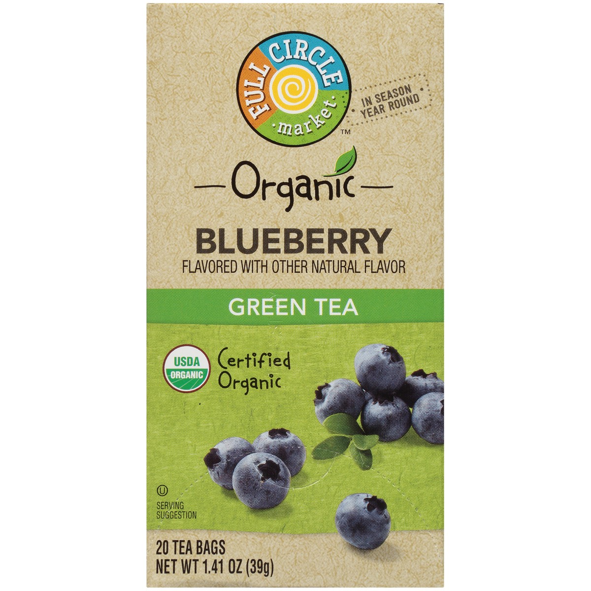 slide 3 of 9, Full Circle Market Blueberry Green Tea - 1.41 oz, 1.41 oz