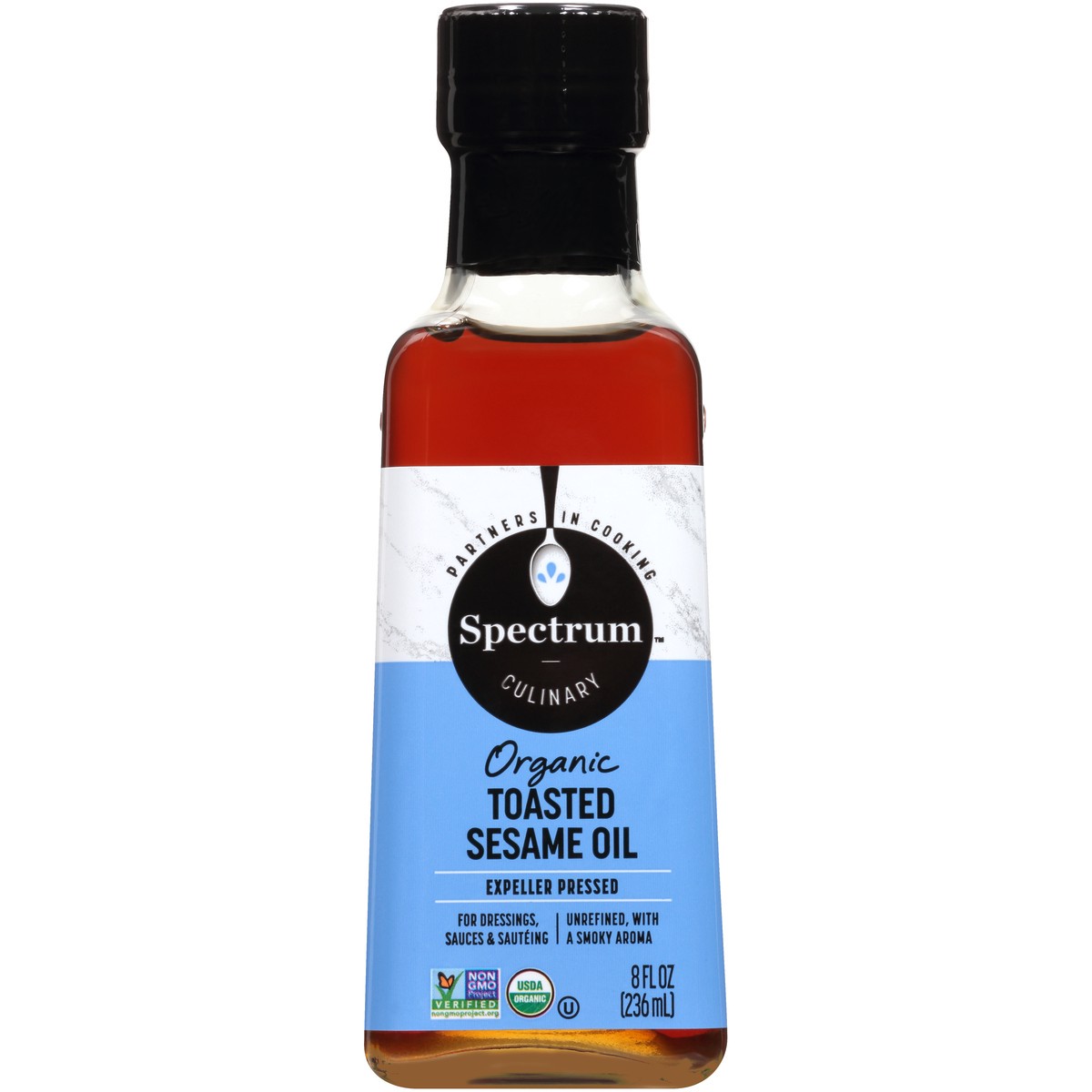 slide 5 of 9, Spectrum Culinary Organic Toasted Sesame Oil 8 fl. oz. Bottle, 8 fl oz