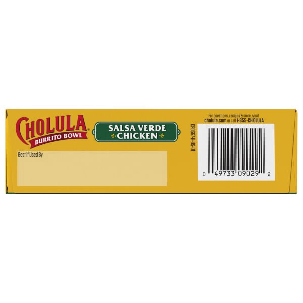 slide 9 of 13, Cholula Frozen Burrito Bowl - Salsa Verde Chicken, 9 oz, 9 oz