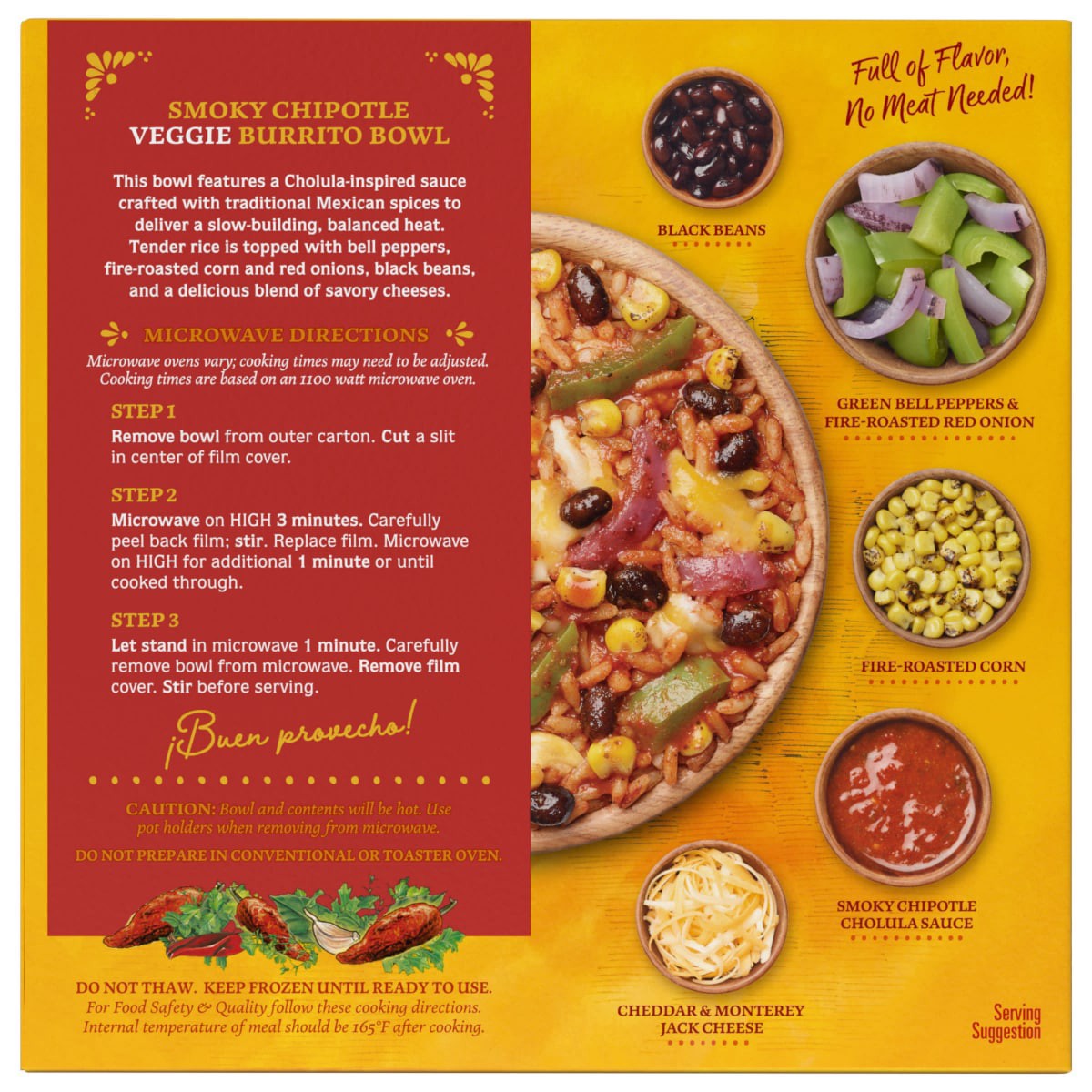 slide 12 of 13, Cholula Frozen Burrito Bowl - Smoky Chipotle Veggie, 9 oz, 9 oz