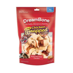 DreamBone Chicken and Vegetable Wrapped Mini Bones Chews Dog Treats - 16 ct