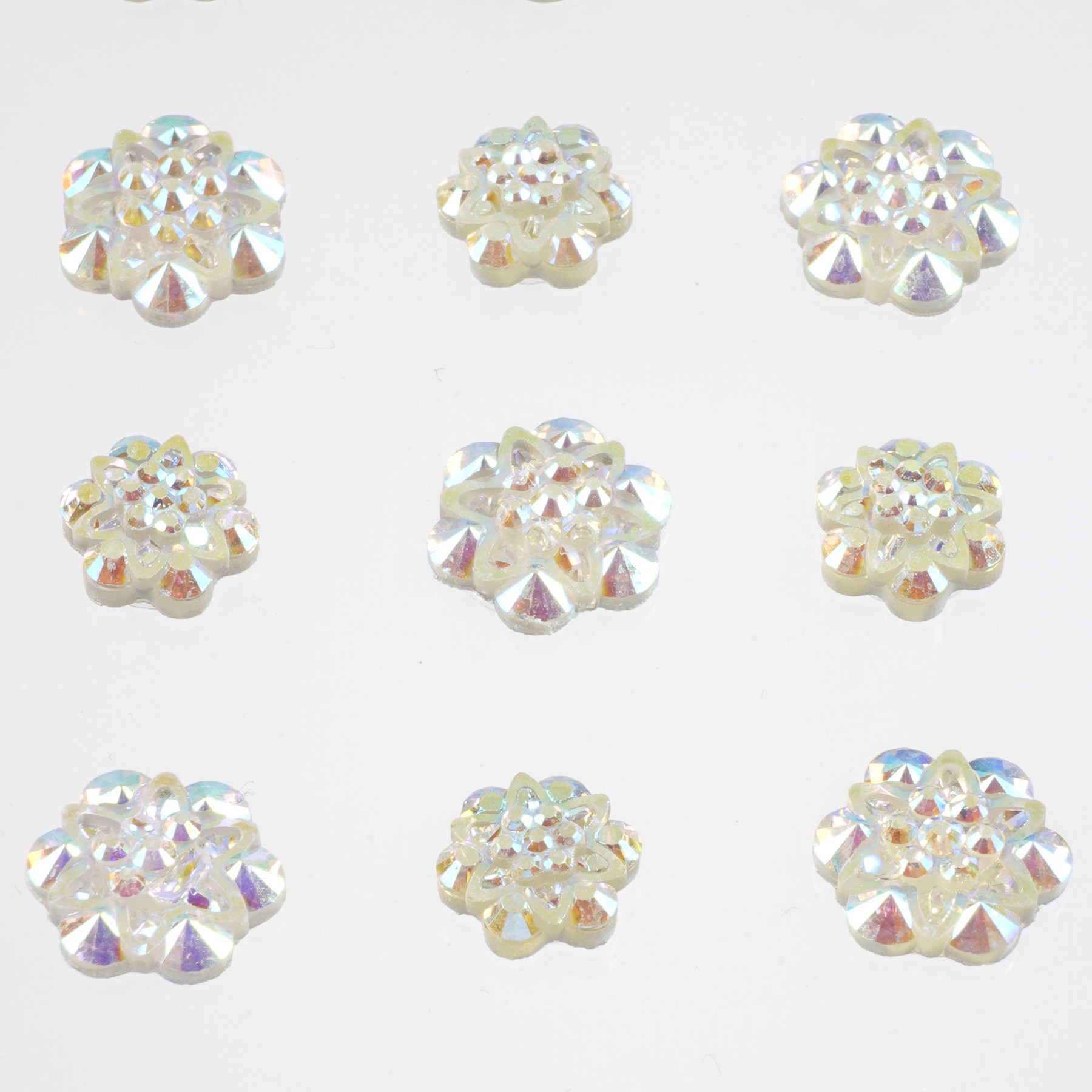 slide 4 of 4, Clear Iridescent Floret Bling Stickers By Recollections, 3.8 in x 4.3 in