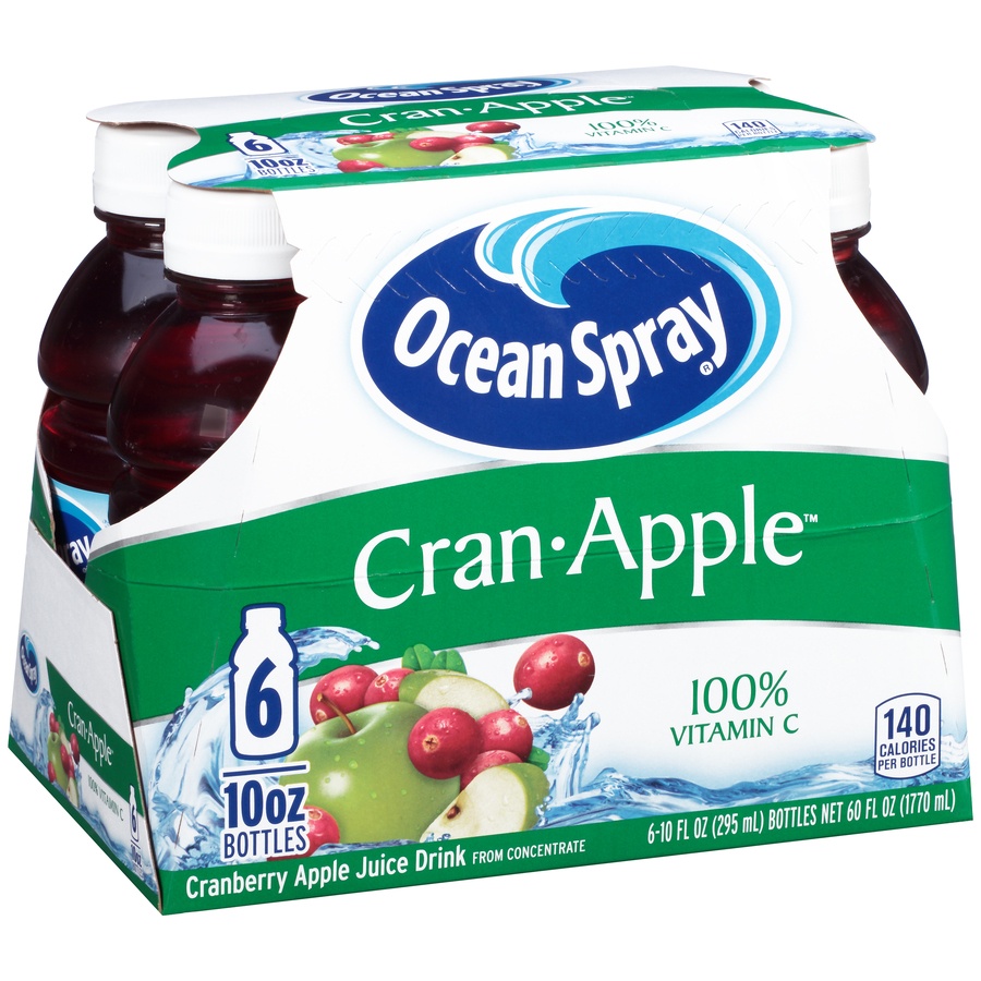 slide 2 of 8, Ocean Spray Cran-Apple Juice, 6 ct; 10 fl oz