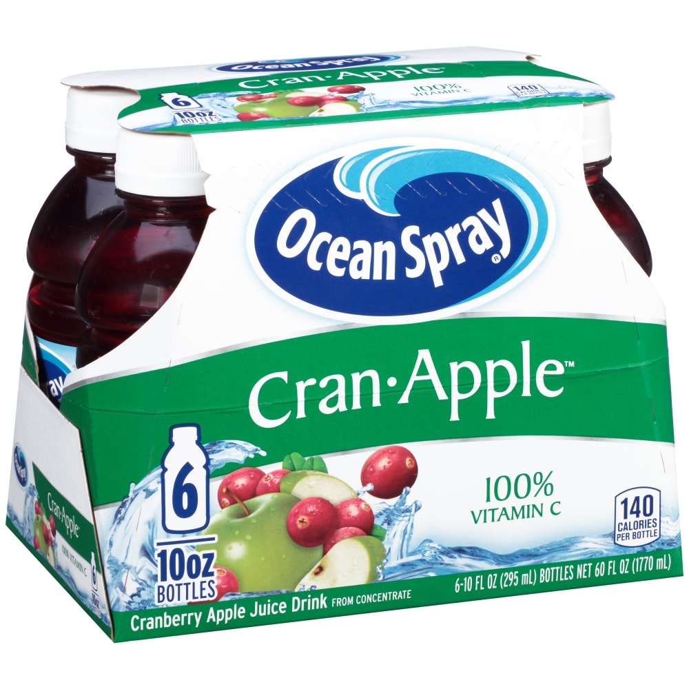 slide 1 of 8, Ocean Spray Cran-Apple Juice, 6 ct; 10 fl oz