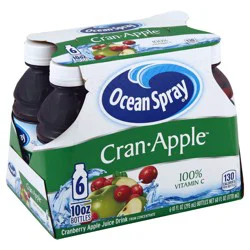 Ocean Spray Cran-Apple Cranberry Apple Juice Drinks, 10 Fl Oz Bottles, 6 Count