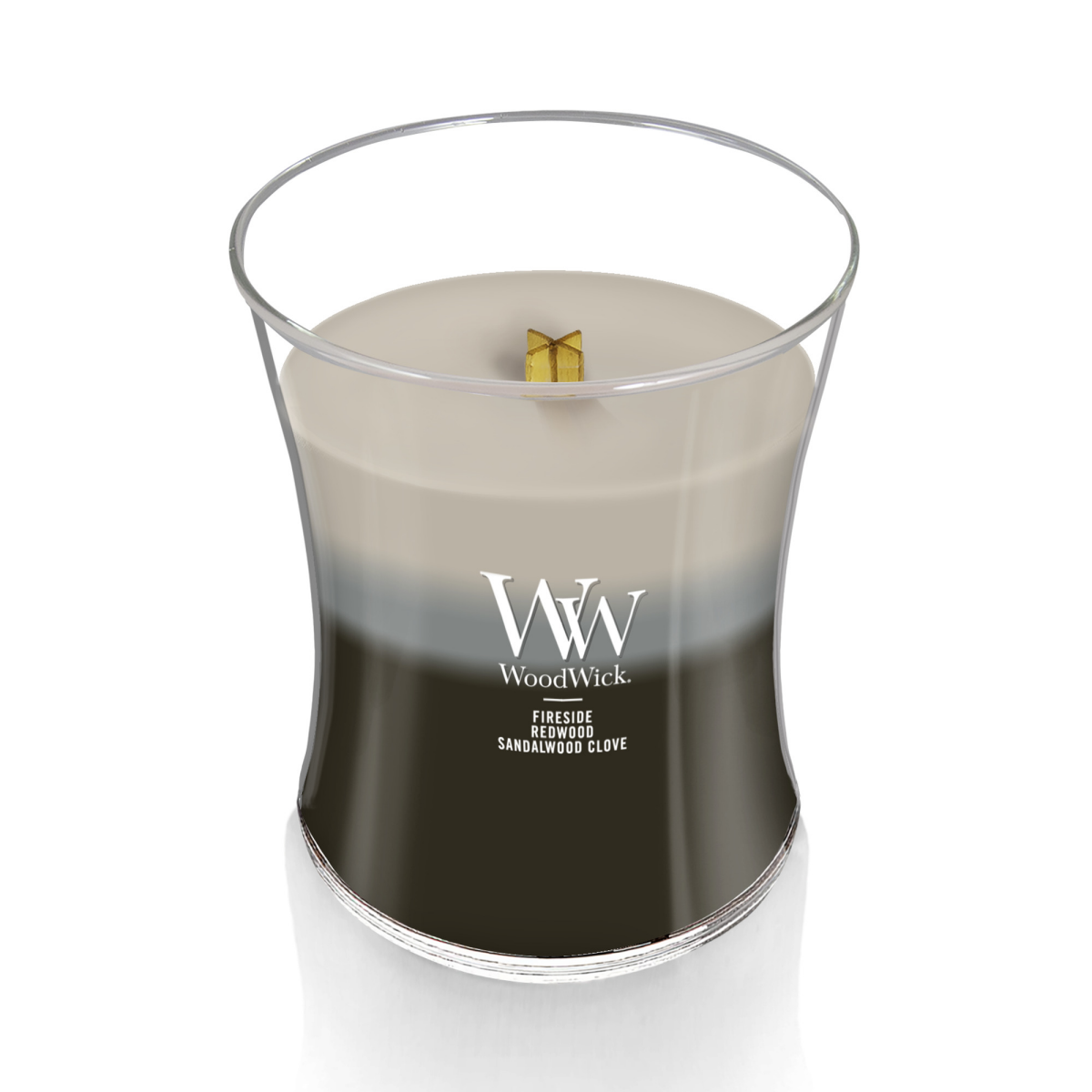 slide 6 of 9, Woodwick Candle Medium Jar Trilogy Warm Woods, 10.5 oz