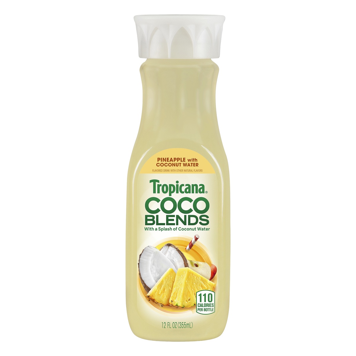 slide 1 of 3, Tropicana Coco Blends Pineapple with Cococnut Water, 12 fl oz