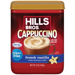 Hills Bros. Cappuccino Sugar Free French Vanilla Drink Mix 12 oz