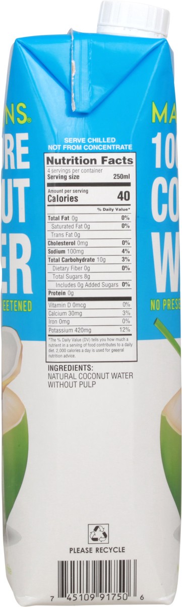 slide 7 of 13, Maui & Sons 100% Coconut Water - 1 l, 1 l