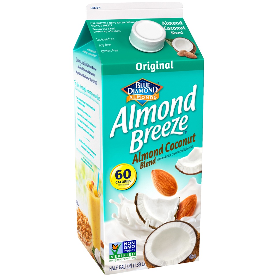 slide 2 of 3, Blue Diamond Almond Breeze Coconut Blend Almond Milk, 64 oz