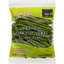 Earth Exotics Green Beans French Prepacked Bag - 8 Oz