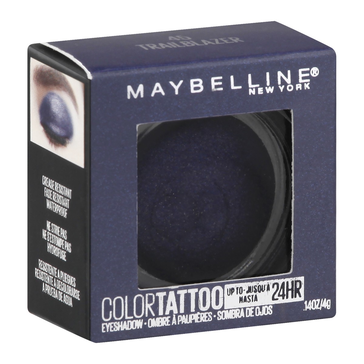 slide 5 of 9, MaybellineColor Tattoo Eye Shadow Trailblazer - 0.14oz: Longwear, Crease-Resistant, Waterproof, Pressed Powder, 0.14 oz