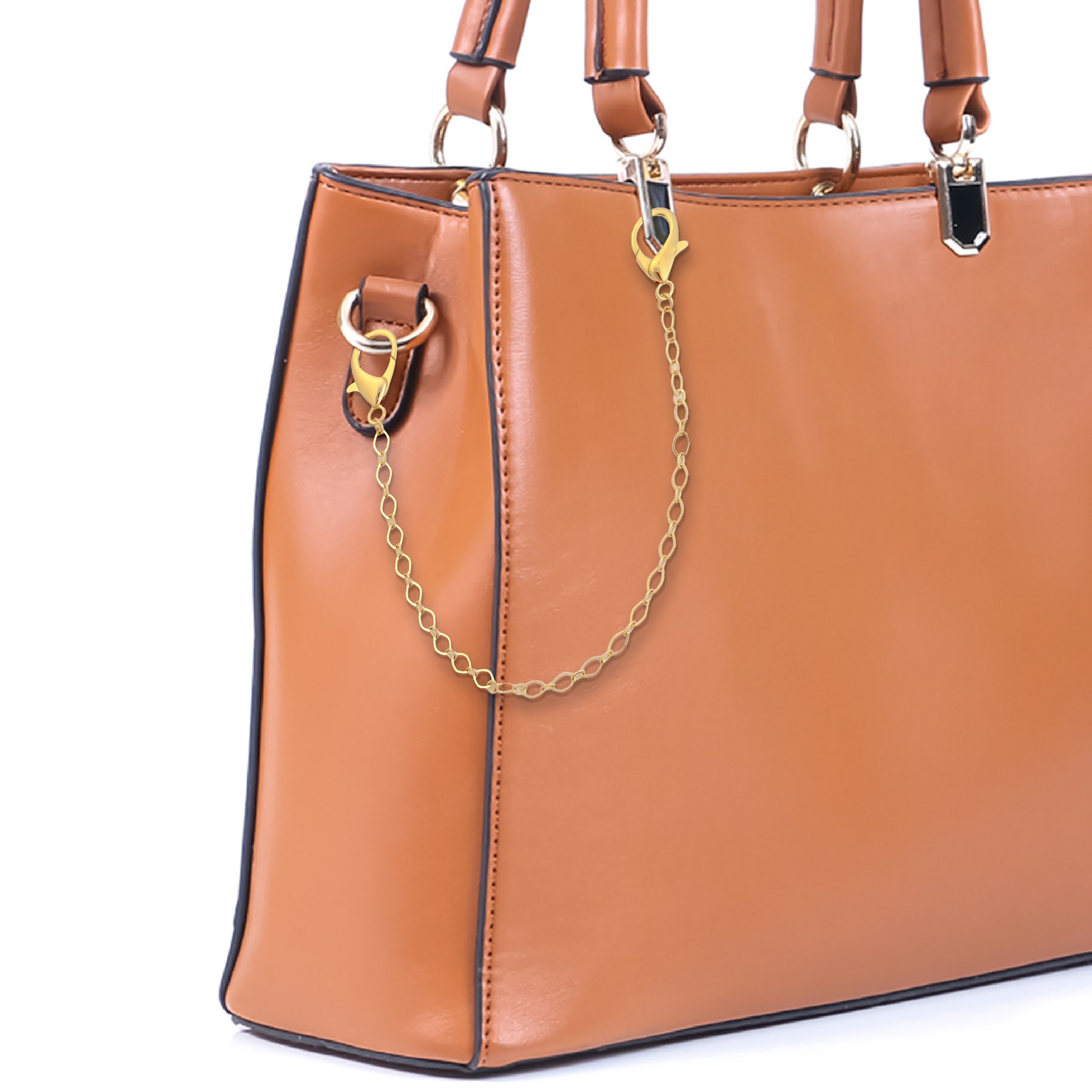 slide 3 of 3, Blue Moon Studio 9.75" Gold Bag Chain With Lobster Clasps, 9.75 in