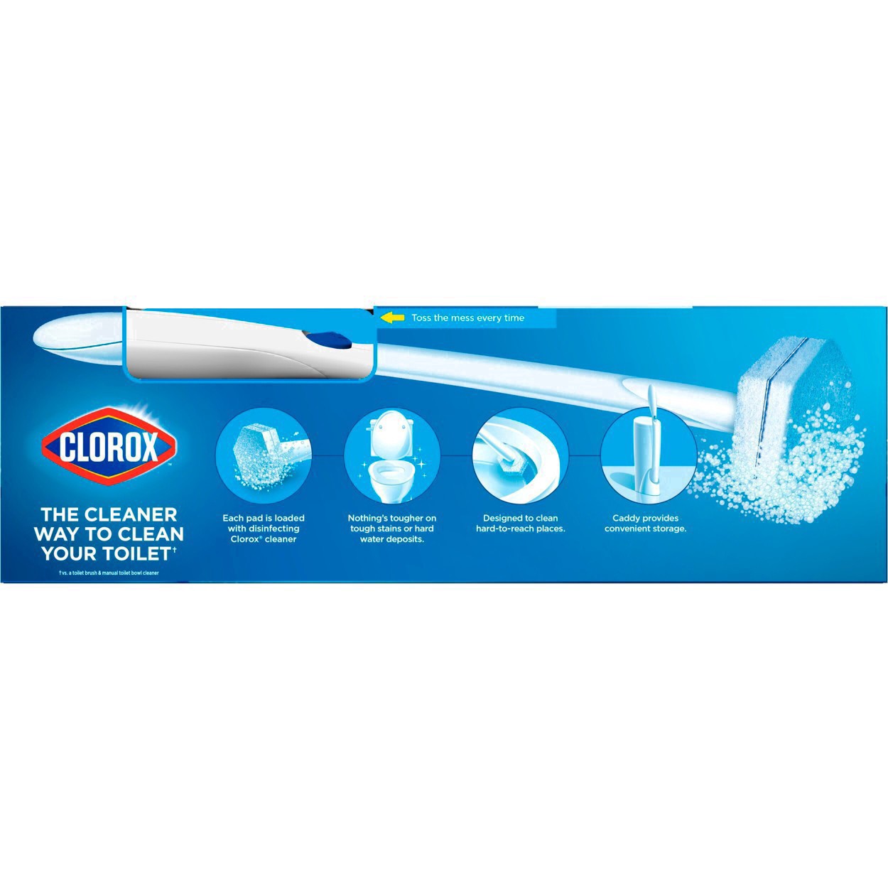 slide 121 of 176, Clorox Toilet Wand 3-in-1 Starter Toliet Cleaning Kit, 1 ct