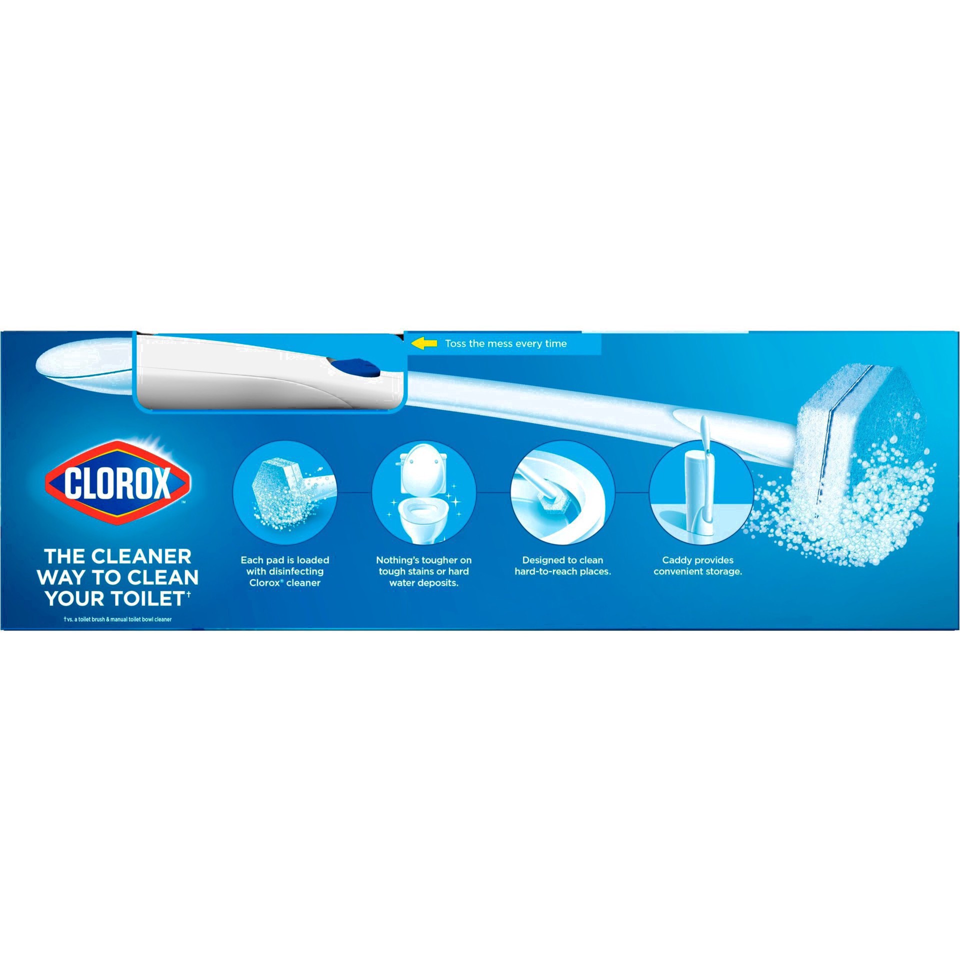 slide 107 of 176, Clorox Toilet Wand 3-in-1 Starter Toliet Cleaning Kit, 1 ct