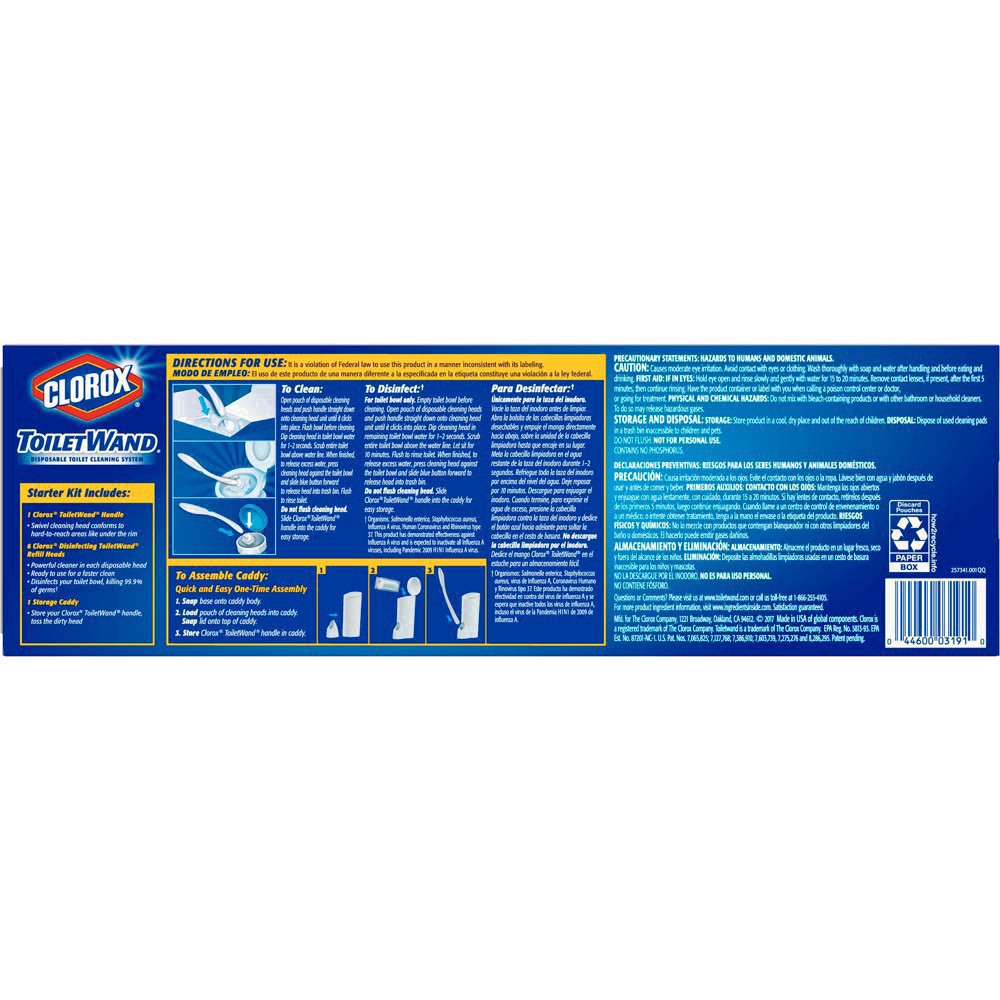 slide 24 of 176, Clorox Toilet Wand 3-in-1 Starter Toliet Cleaning Kit, 1 ct