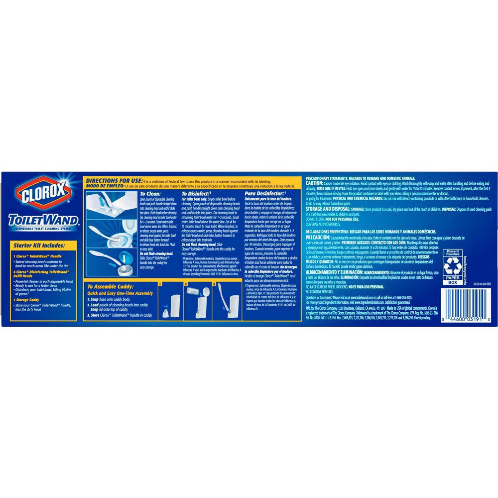 slide 99 of 176, Clorox Toilet Wand 3-in-1 Starter Toliet Cleaning Kit, 1 ct