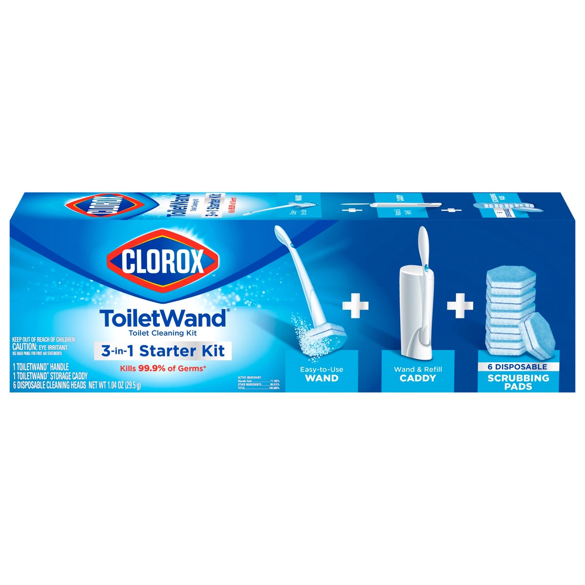 slide 1 of 176, Clorox Toilet Wand 3-in-1 Starter Toliet Cleaning Kit, 1 ct