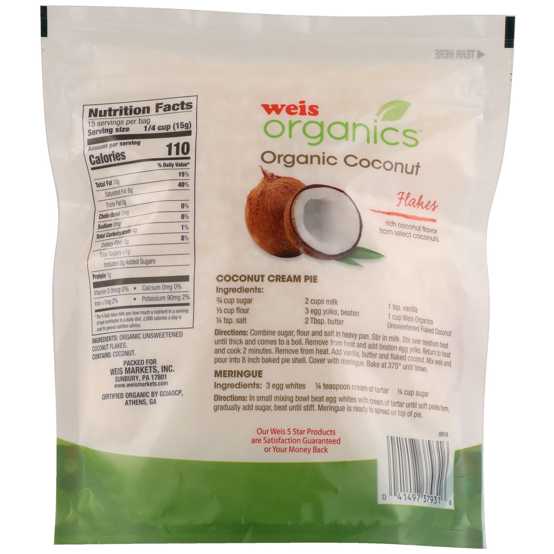 slide 5 of 6, Weis Quality Coconut Flakes, 8 oz