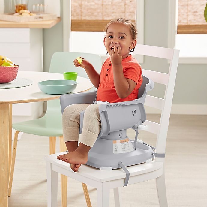 slide 6 of 7, Fisher-Price Deluxe SpaceSaver High Chair - Grey, 1 ct