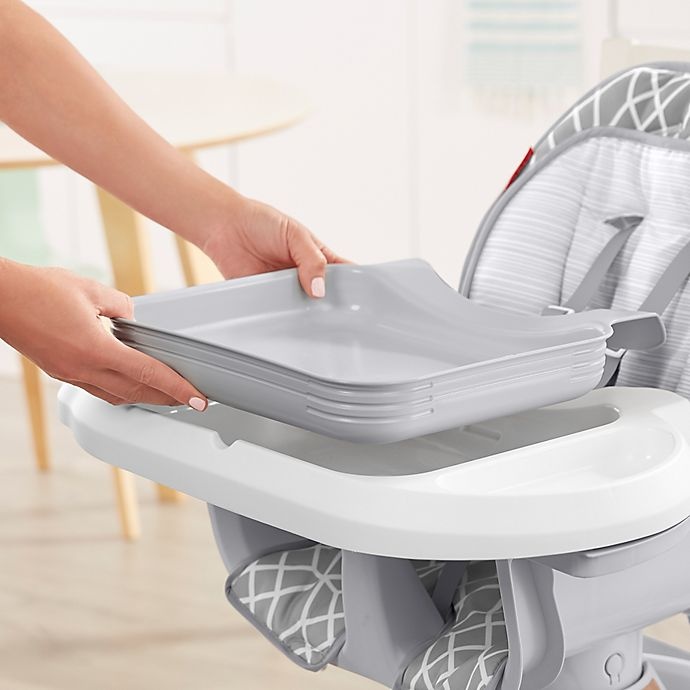 slide 7 of 7, Fisher-Price Deluxe SpaceSaver High Chair - Grey, 1 ct