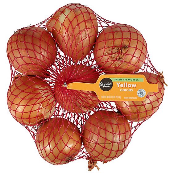 slide 1 of 1, Yellow Onions, 3 lb
