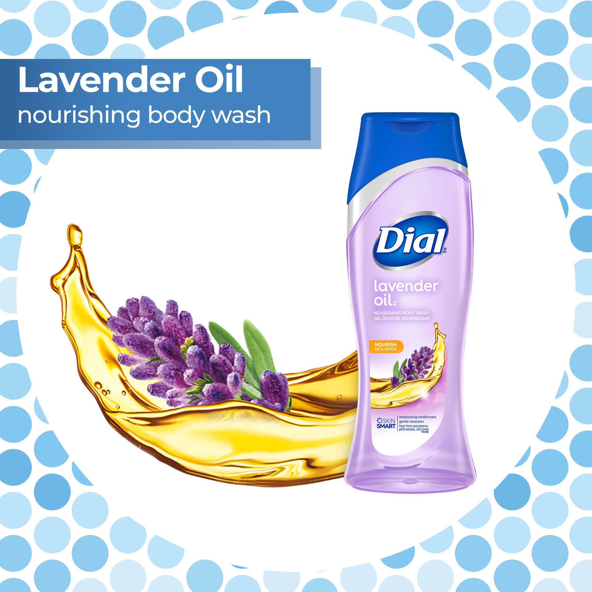 slide 5 of 5, Dial Body Wash, Lavender Oil, 16 fl oz, 16 fl oz