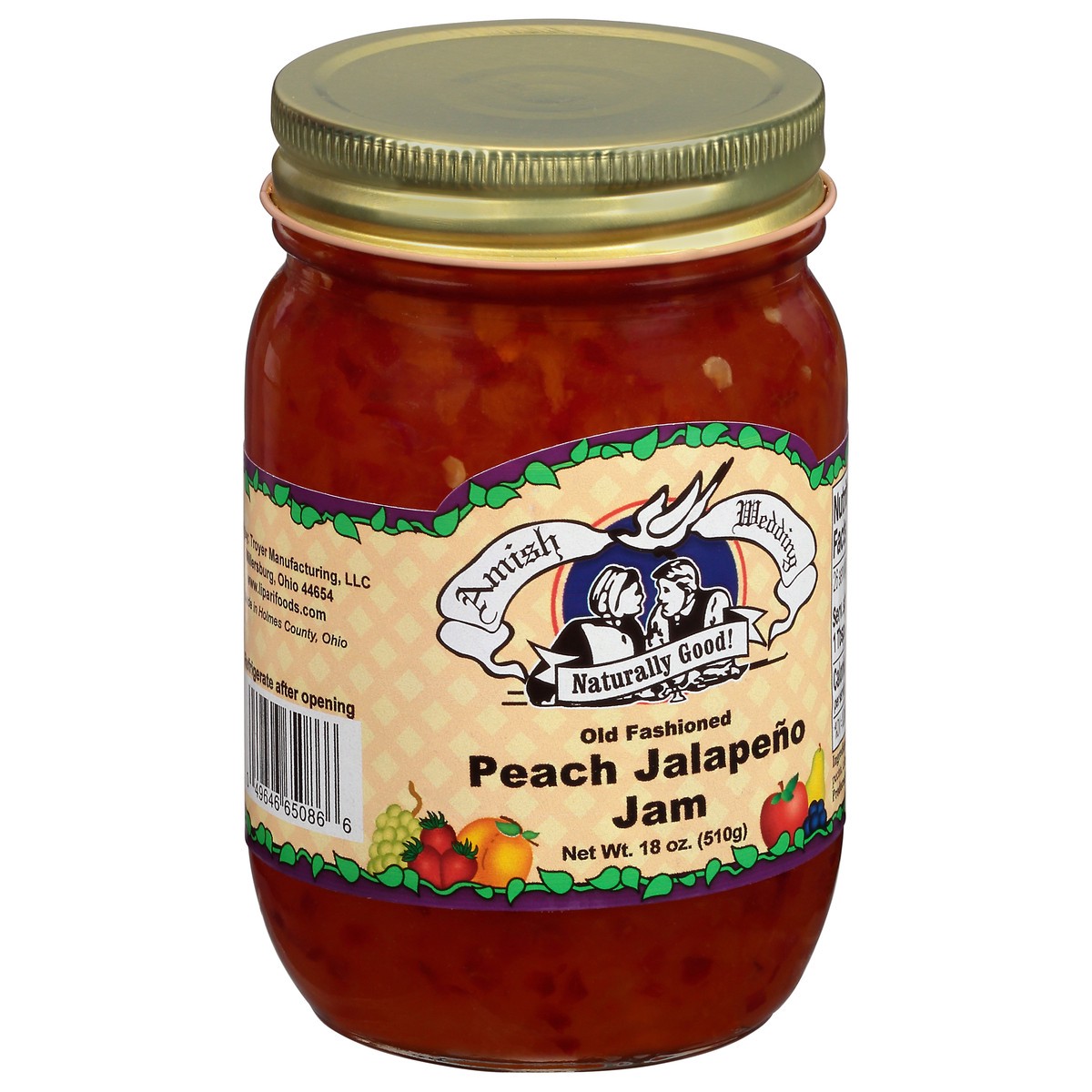 slide 11 of 14, Amish Wedding Old Fashioned Peach Jalapeno Jam 18 oz, 18 oz
