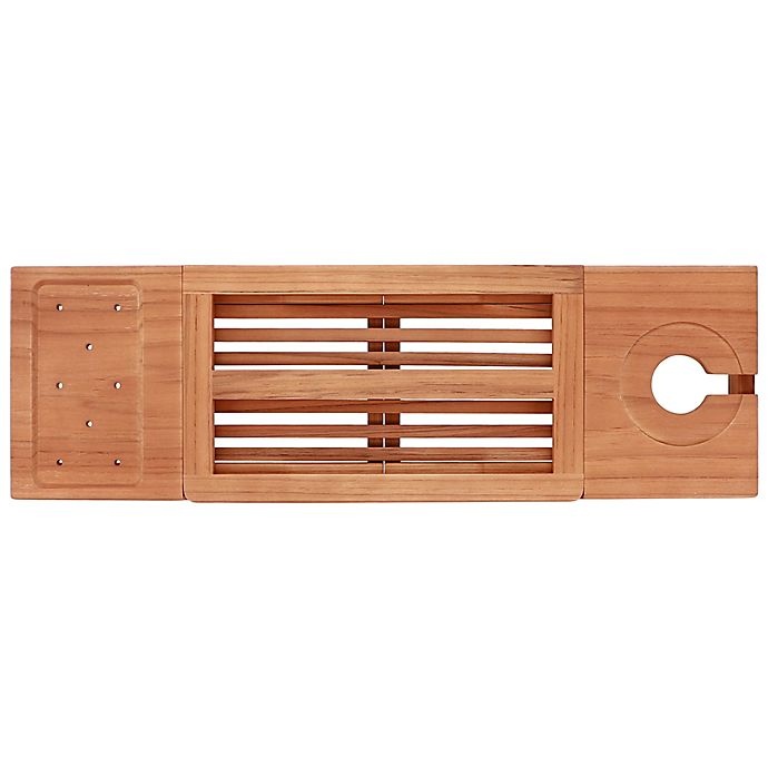 slide 6 of 8, Haven Teak Expandable Tub Tray - Natural, 1 ct