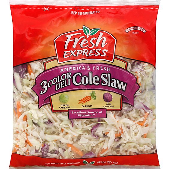 slide 1 of 1, Fresh Express Salad Greens Cole Slaw 3 Color Deli - 14 Oz, 14 oz