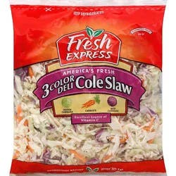 Fresh Express Salad Greens Cole Slaw 3 Color Deli - 14 Oz