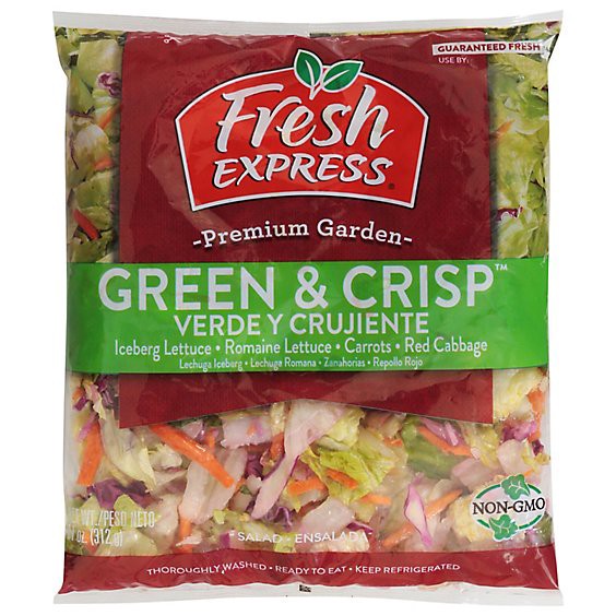 slide 1 of 12, Fresh Express Salad Greens Green & Crisp - 11 Oz, 11 oz