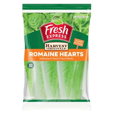 slide 1 of 1, Signature Select/farms Romaine Hearts Prepackaged 3 Count, 3 ct