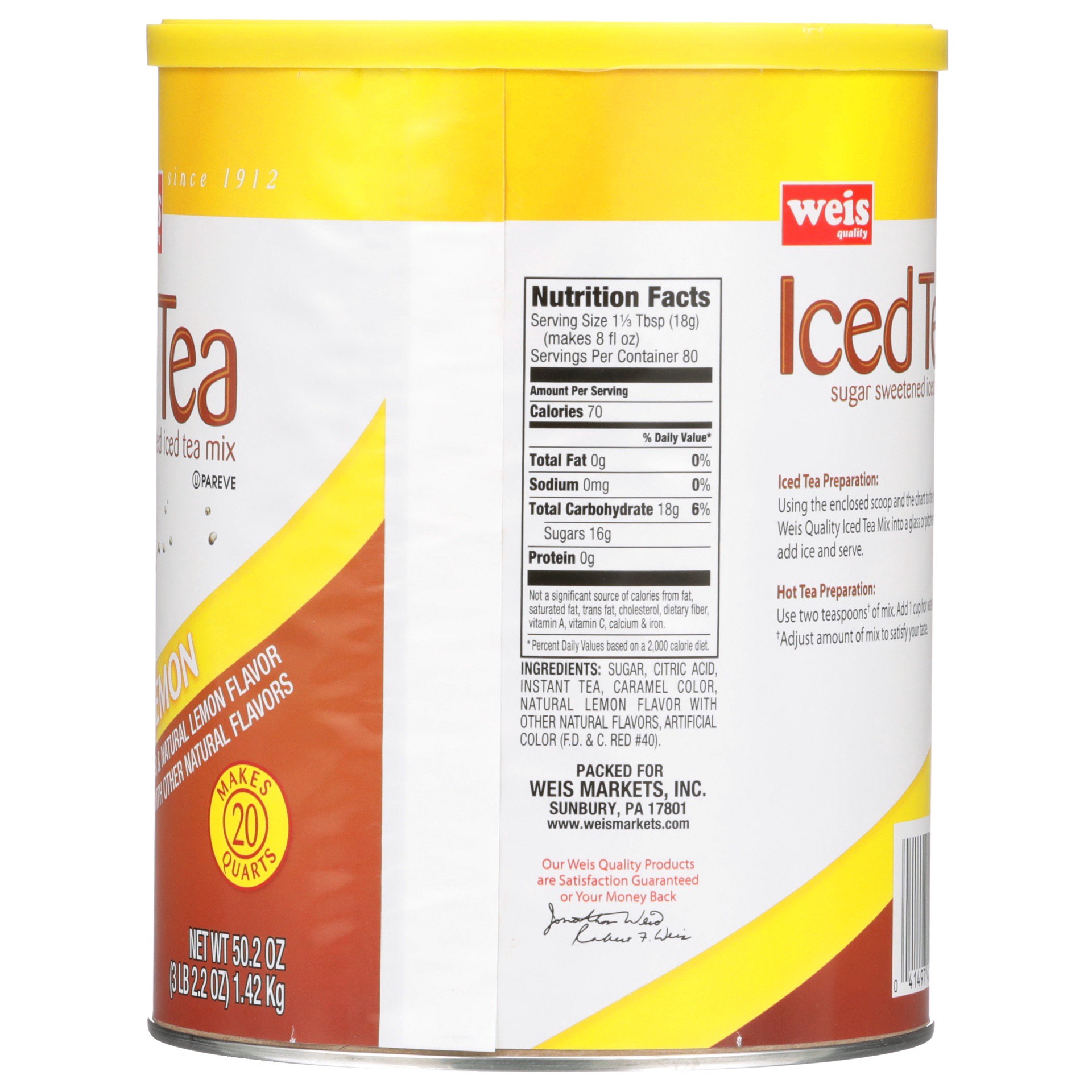 slide 5 of 6, Weis Quality Lemon Iced Tea Mix - 50.2 oz, 50.2 oz