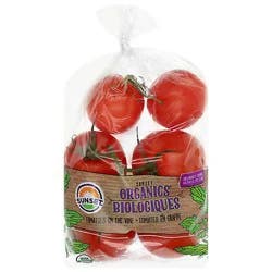 Organic Tomatoes On The Vine