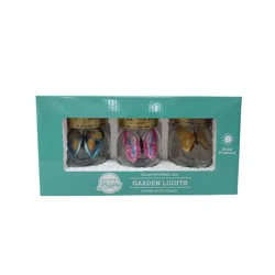 Destination Holiday Solar-Powered Butterfly Glass Jar Garden Lights