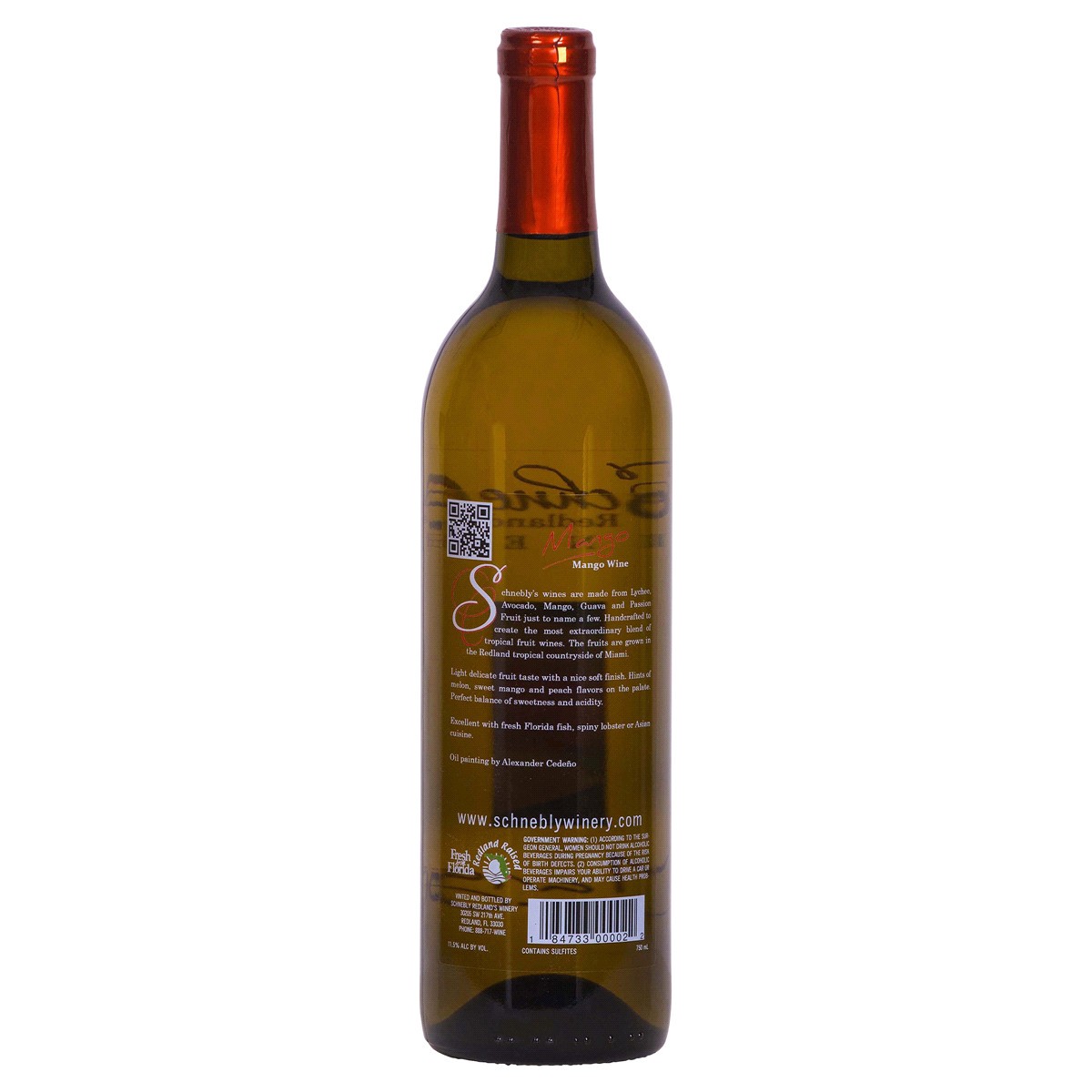slide 2 of 2, Schnebly Mango Wine, 750 ml