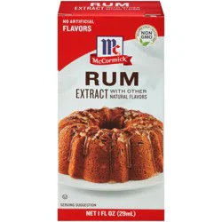 McCormick Rum Extract With Other Natural Flavors, 1.0 fl oz