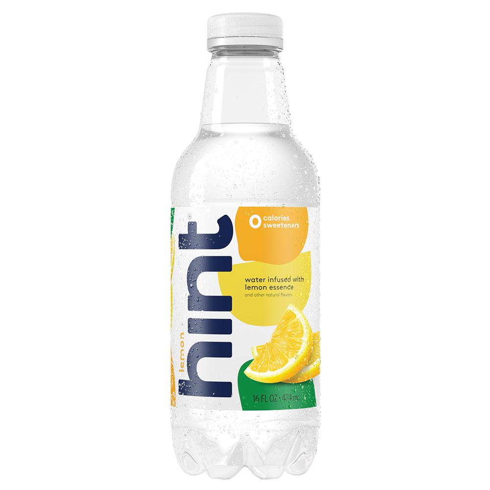 slide 1 of 8, hint Lemon Flavored Water Bottle, 16 fl oz