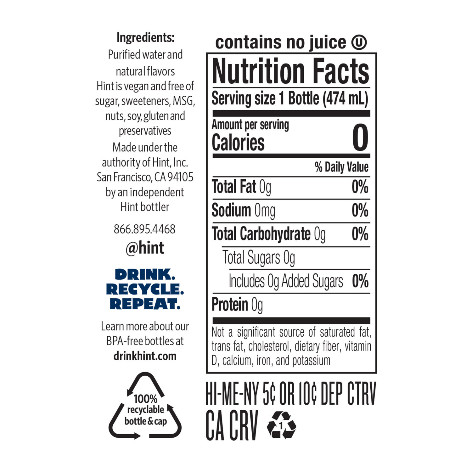 slide 3 of 3, Hint Grape Water 16 fl oz, 16 fl oz