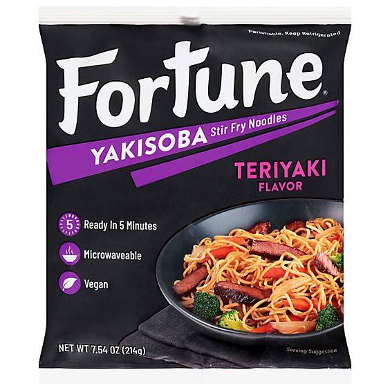 slide 1 of 1, Fortune Yakisoba Noodle Teriyaki Stir-Fry Prepacked - 7.7 Oz, 7.7 oz