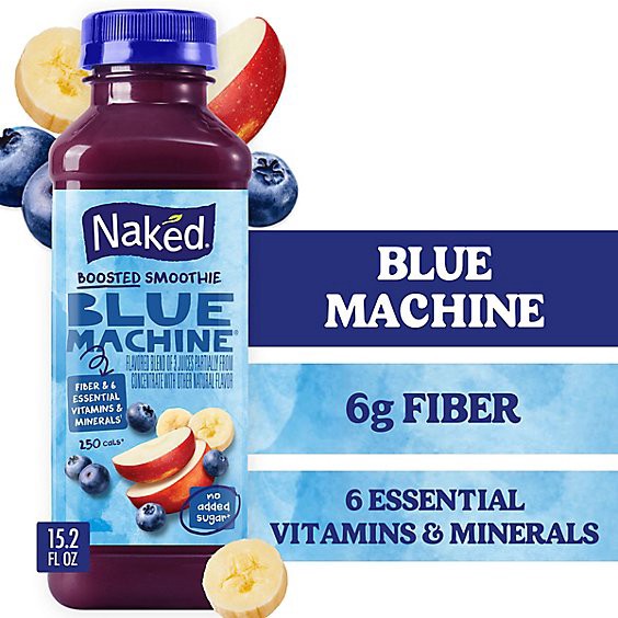 slide 1 of 1, Naked Juice Smoothie Boosted Blue Machine - 15.2 Fl. Oz., 15.2 fl oz