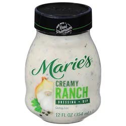 Maries Salad Dressing & Dip Real Premium Non Gmo Oil Creamy Ranch - 12 Fl Oz