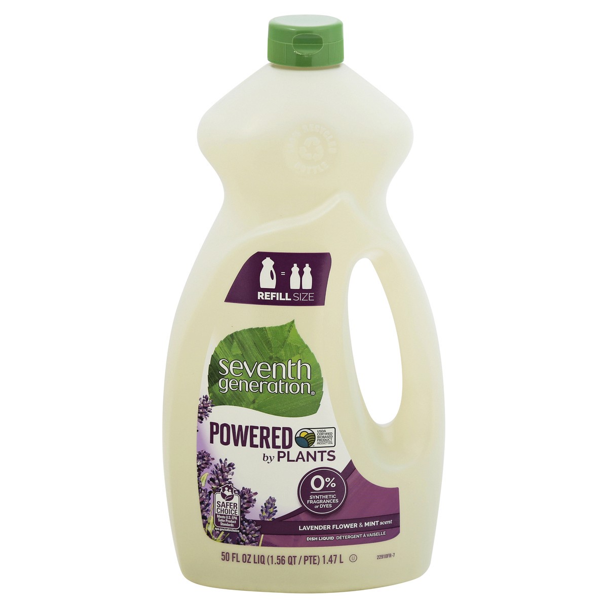slide 1 of 5, Seventh Generation dish liquid soap lavender flower & mint 50 oz, 50 fl oz