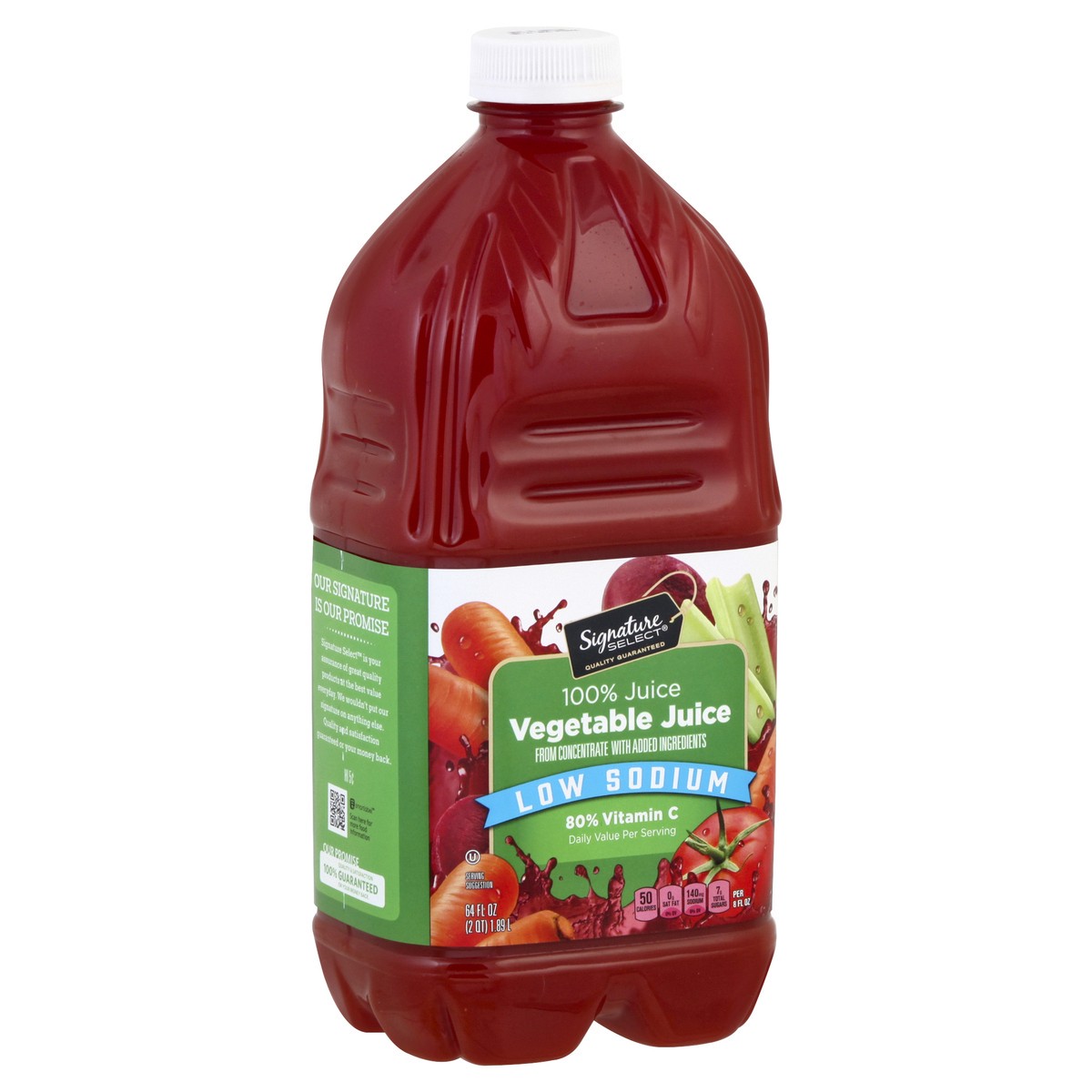 slide 6 of 7, Signature Select Low Sodium Vegetable 100% Juice 64 fl oz, 64 oz