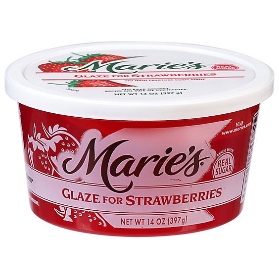 slide 1 of 1, Maries Glaze Strawberry - 14 Oz, 14 oz