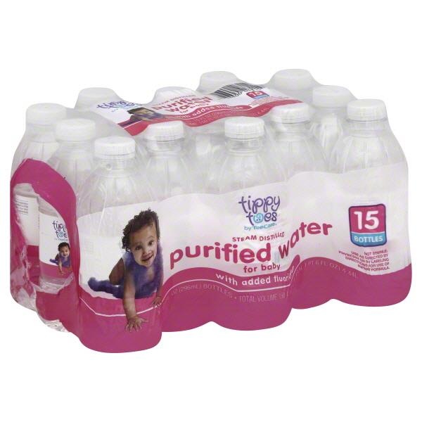 slide 1 of 6, Tippy Toes Steam Distilled Purified Water For Baby - 15 ct; 10 fl oz, 15 ct; 10 fl oz