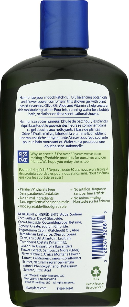 slide 5 of 9, Kiss My Face Patchouli Bath And Shower Gel, 16 oz